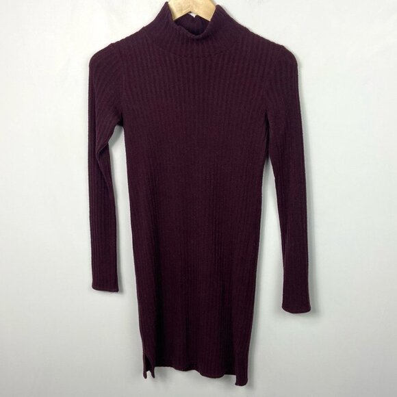 Aritzia Wilfred Free Mariel Ribbed‎ Knit Dress Size XS Burgundy Maroon Purple - Picture 13 of 14
